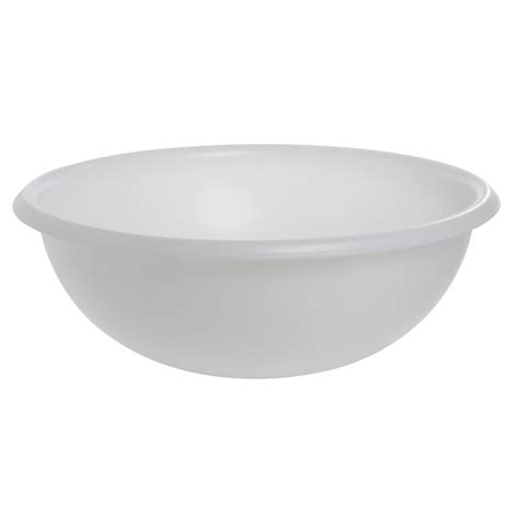 30 qt White Plastic Mixing Bowl - 23 3/4"Dia x 8 1/2"H