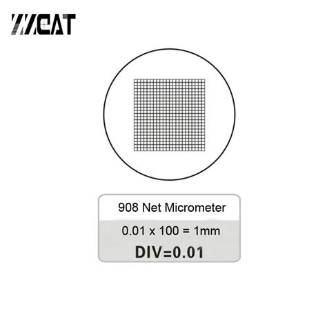 908 Microscope DIV 0.01MM Grid Scale Value Micrometer Measuring Scale ...