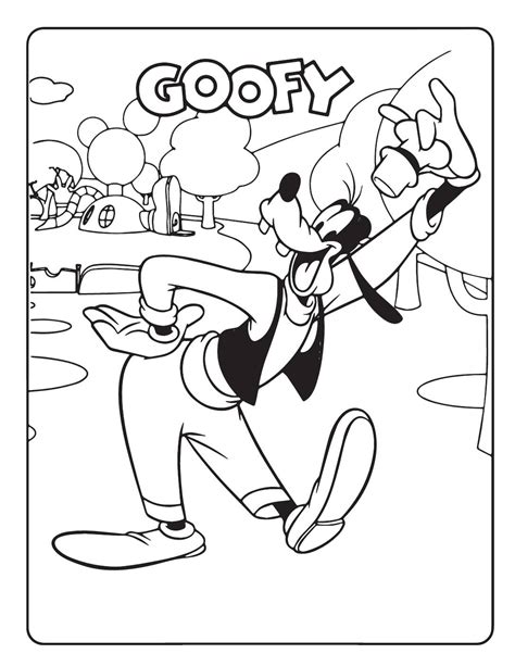 Goofy Coloring Page