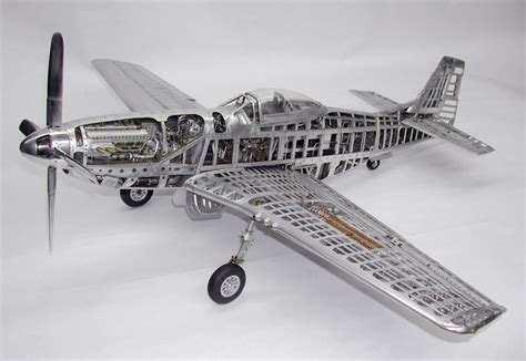 This guy builds 1/16th WW2 model planes- using metal