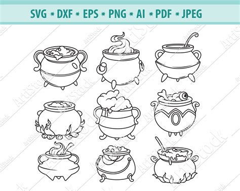 Cauldron SVG Witch SVG Halloween Clipart Witch Potion Svg - Etsy