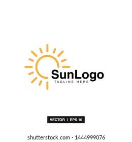 Sun Logo Design Template Vector Stock Vector (Royalty Free) 1444999073