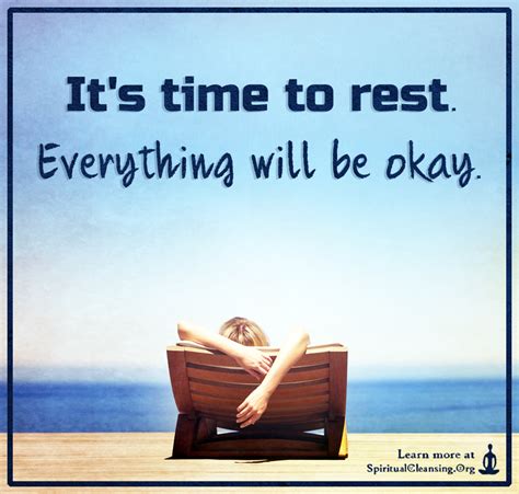 It’s time to rest. Everything will be okay | SpiritualCleansing.Org ...