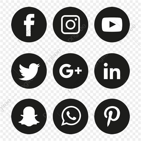 Social Media Icons Set Logo Vector Illustrator Free