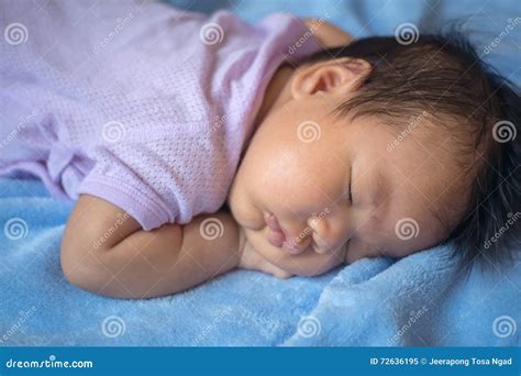 1-month-old Baby Was Sleeping. Stock Image - Image of white, life: 72636195