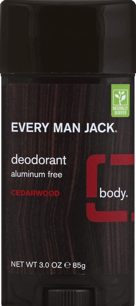 Amazon.com : Every Man Jack Deodorant Stick Aluminum Free, Cedarwood, 3 Oz : Beauty & Personal Care