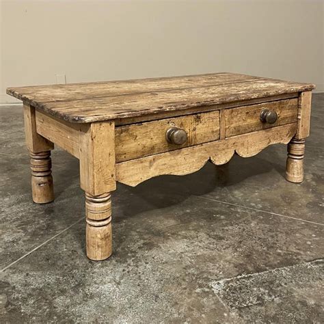 Antique Rustic Pine Coffee Table | Chairish