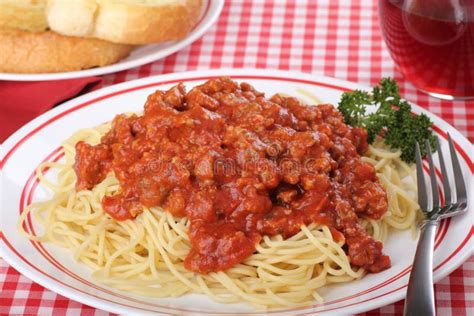 Spaghetti Dinner stock image. Image of food, sauce, spaghetti - 29933847