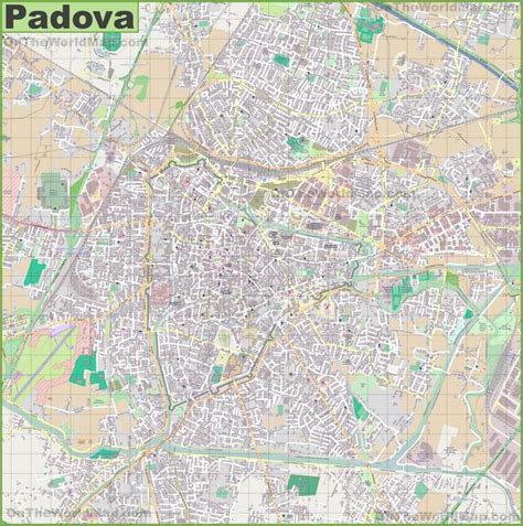 Large detailed map of Padova Detailed Map, Padova, Quilts, Blanket ...