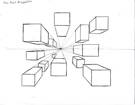 How To Draw A One Point Perspective Cube - Image to u