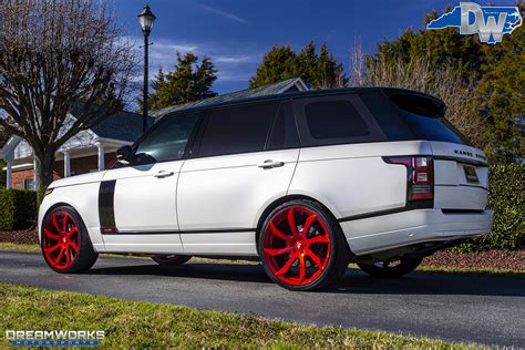 White Range Rover Red Forgiatos — Dreamworks Motorsports