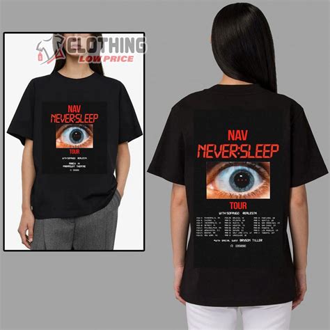 NAV Never Sleep 2023 Tour Merch NAV Tour 2023 With RealestK and SoFaygo ...