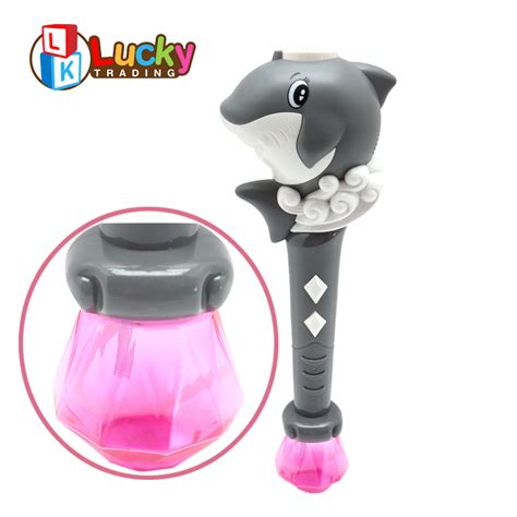 Shark Magic Wand Bubble Machine Toys And Handheld Bubbles Shooter Toy ...