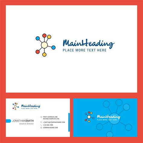 network Logo design with Tagline Front and Back Busienss Card Template Vector Creative Design ...