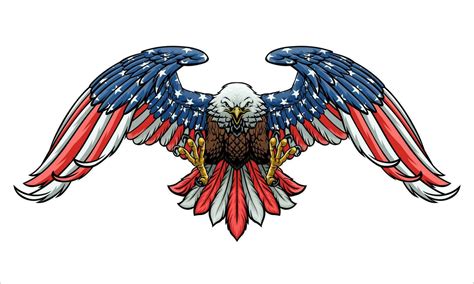 Bald Eagle with American Flag Color 25678764 Vector Art at Vecteezy