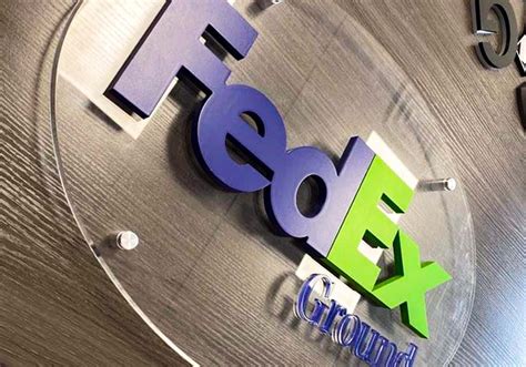 FedEx Ground Acrylic Lobby Sign - Best #1 Sign Shop