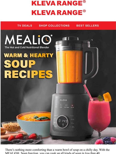 Kleva Range: Try these hearty soup recipes with the Mealio Blender ...