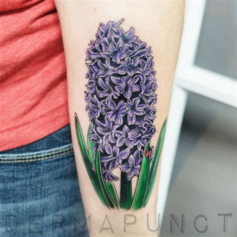 hyacinth tattoo | Tattoos, Finger tattoos, Hip tattoo