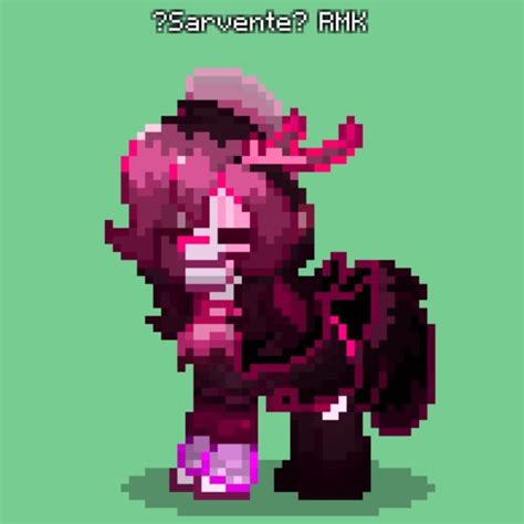 Old Pixel Art Style Character with Pink Hair