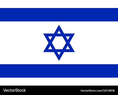 Official israel flag Royalty Free Vector Image