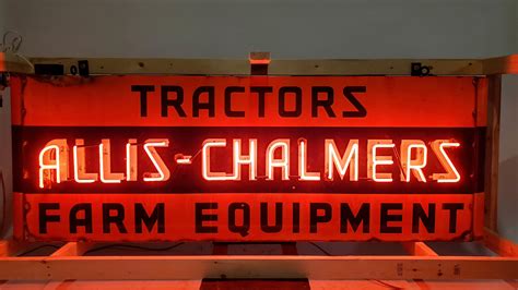 1950s Allis-Chalmers Tractors Farm Equipment Single-Sided Neon Sign ...