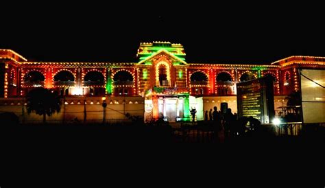 : Nagpur : Vidhan Bhavan illuminated in Tricolour on the eve of "Republic Day