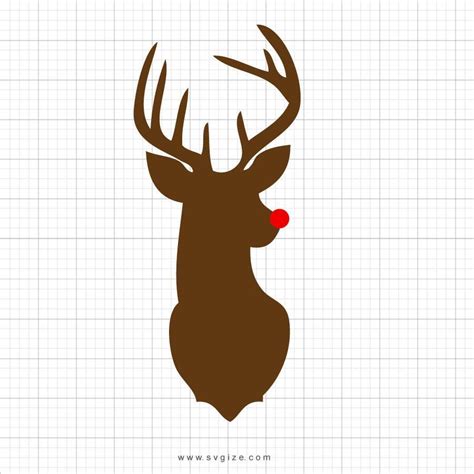 Rudolph Svg Clipart in 2020 | Clip art, Christmas svg, Make your own stickers