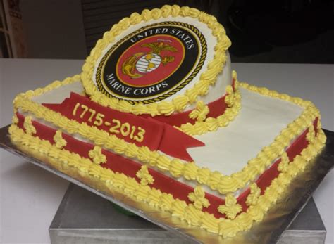 United States Marine Corp 238th birthday cake for JWT (1775-2013) side view | Cake, Party food ...