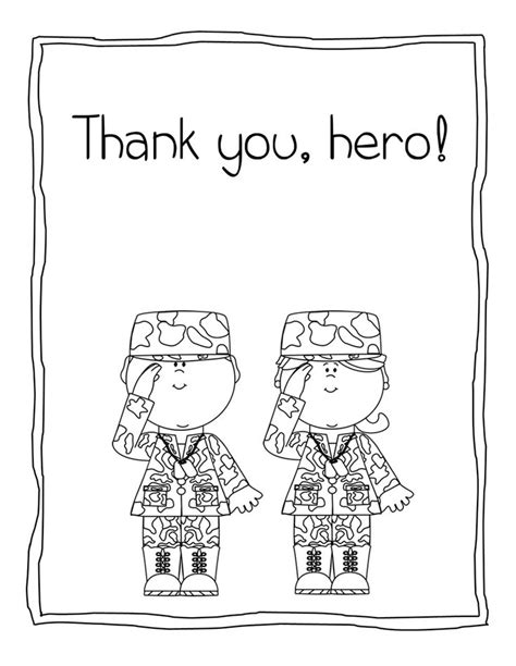 Veterans Day Thank You Coloring Page | Veterans day coloring page, Coloring pages inspirational ...