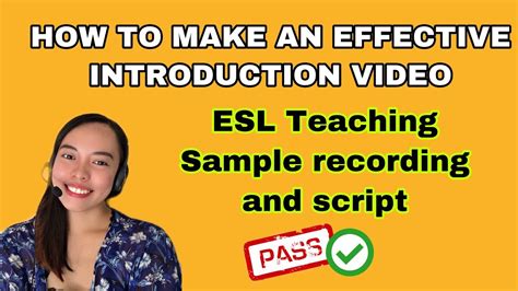 1 MINUTE SELF-INTRODUCTION VIDEO | Very Effective Tips and Sample Script by Tutor Jil - YouTube