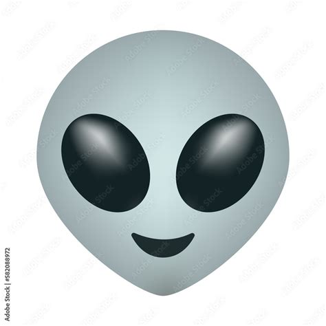 Alien emoji, emoticon. Face of alien. Stock Illustration | Adobe Stock