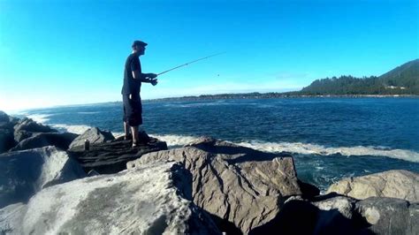 Bike Camping/Fishing at Tillamook Bay South Jetty - YouTube