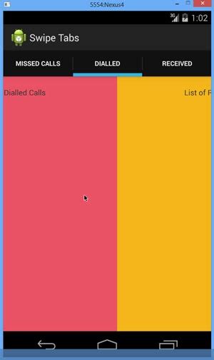 Android Tab Layout with Swipe Views - Javapapers