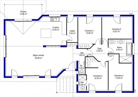 Plan de maison à 4 chambres : sélection de 8 plans de constructeurs ...