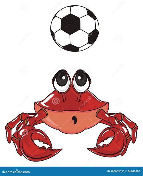 Surprise crab and sport stock illustration. Illustration of life - 100059036