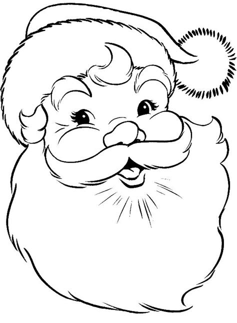 Face Of Santa Claus Coloring Pages | Santa coloring pages, Free ...