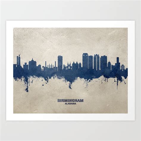 Birmingham Alabama Skyline Art Print by artPause - Michael Tompsett ...