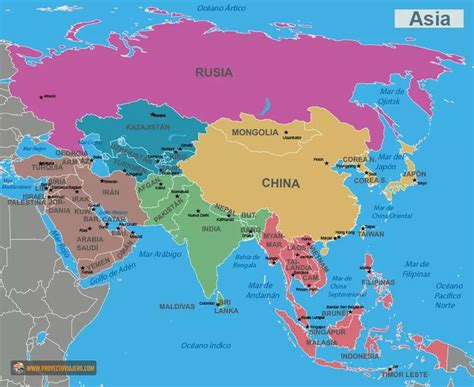 Asia 1 en 2024 | Mapa de asia, Mapa paises, Asia