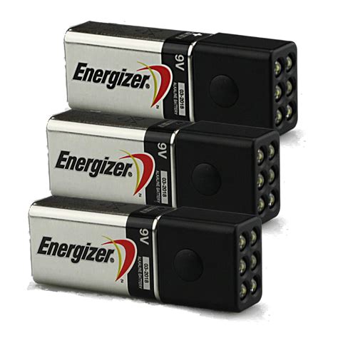 3-Pack of Blocklite 6 LED Mini Flashlights w/Energizer 9 Volt Batteries - Walmart.com