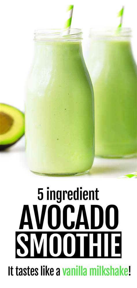 Avocado Smoothie - Just 5 Ingredients!