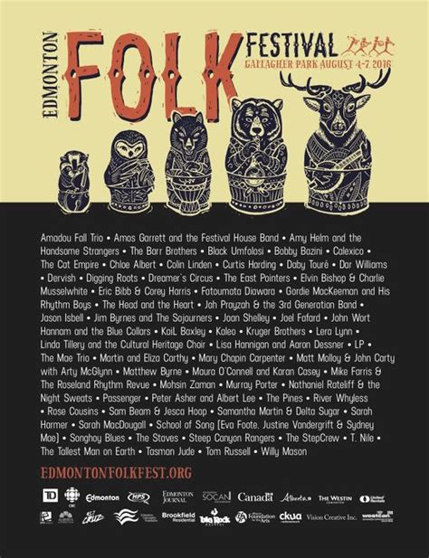 Edmonton Folk Festival Unveils 2016 Lineup | Exclaim!