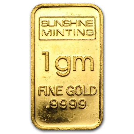 1 Gram .999 Pure Gold Bar • Alabama Gold Refinery