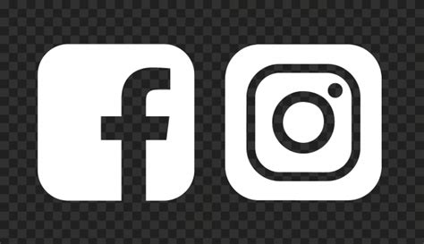 HD Facebook Instagram Black & White Square Logos Icons PNG | Instagram ...