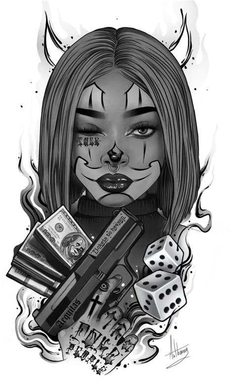 Chicano Style Tattoo, Tattoo Style Drawings, Hipster Drawings, Cool Art Drawings, Dope Cartoon ...