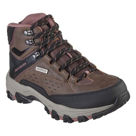 Skechers Women s Waterproof Walking Boots - Selmen My Turf Chocolate