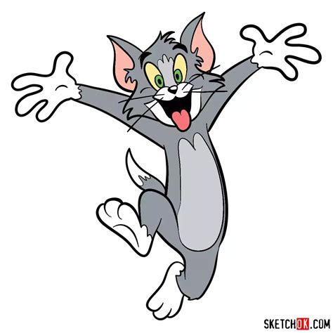 How to draw happy Tom | Tom and jerry cartoon, Cartoon drawings, Easy ...