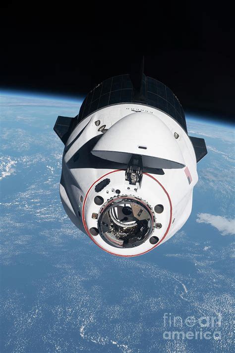 Crew Dragon Endeavour Approaching The Iss Photograph by Nasa/science Photo Library - Pixels