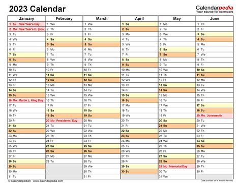 Excel Calendar 2023 And 2024 - Printable Word Searches