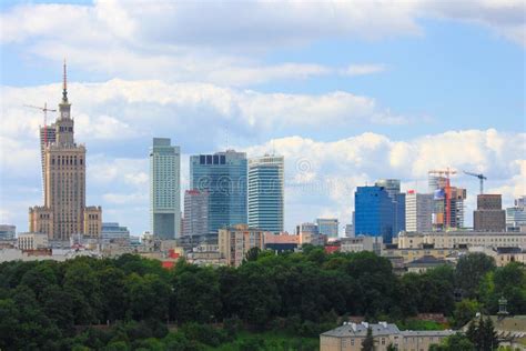 Warsaw Skyline editorial stock photo. Image of business - 25836323