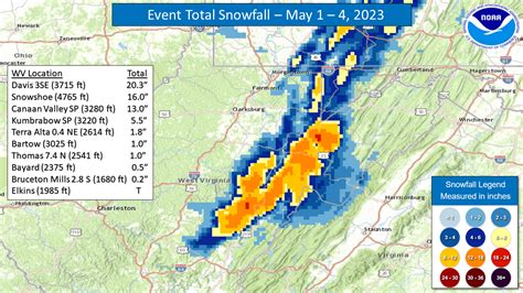 The Historic May 1-4, 2023 Late Season (High Elevation) Snowstorm